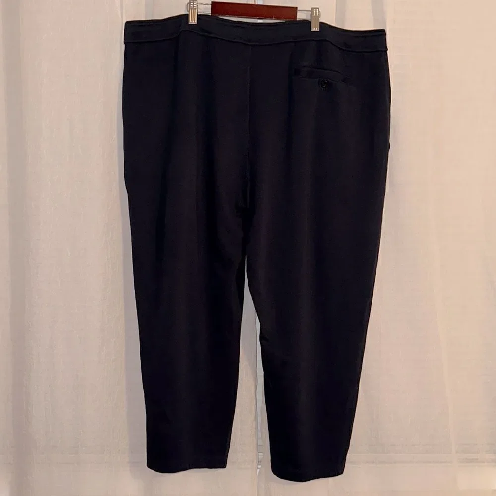 POLO RL 3LT Navy Crop Performance Drawstring Cotton Sweatpants with 3 Pockets